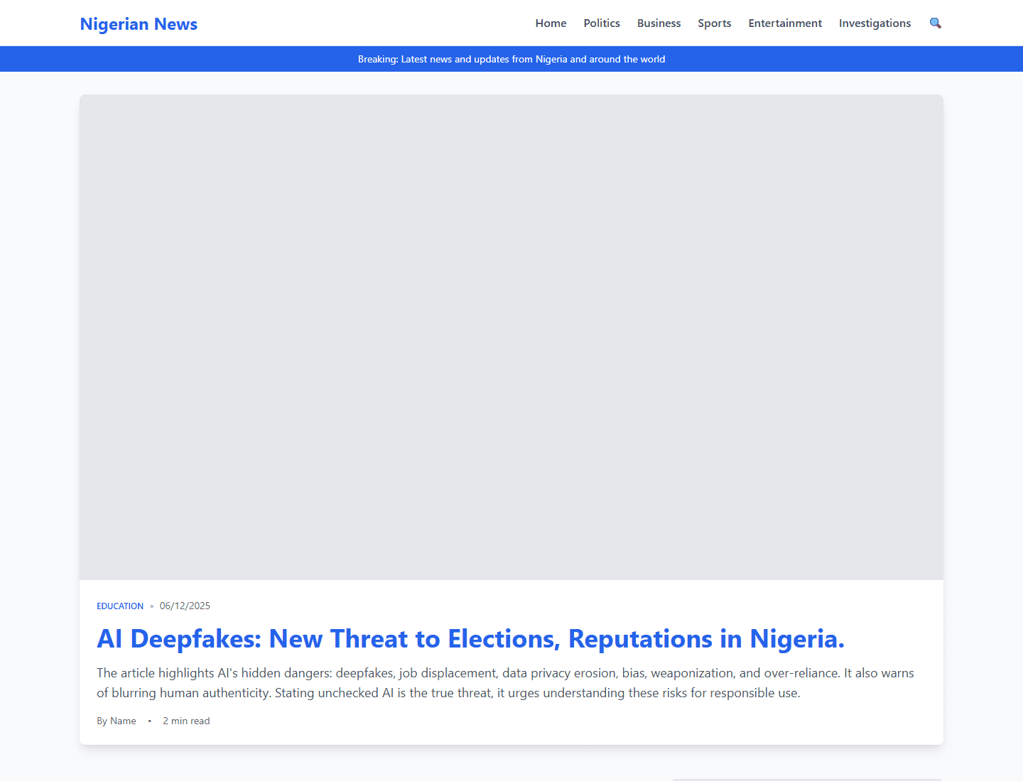 Nigerian News Platform