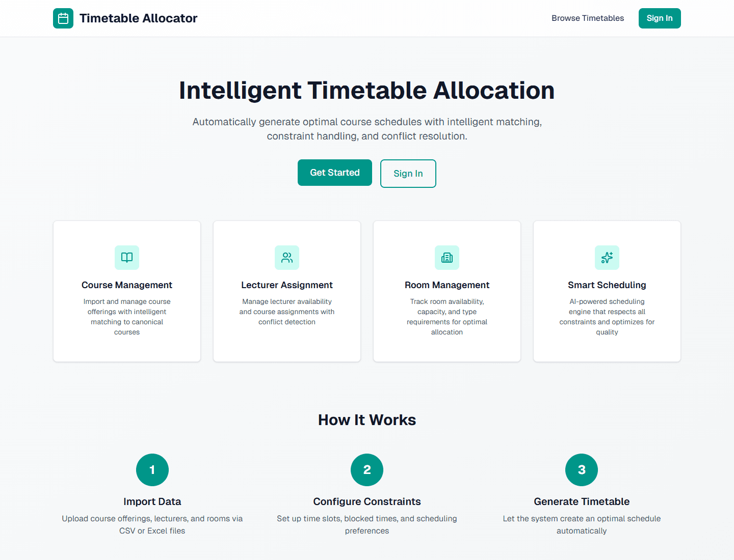 Timetable Allocator